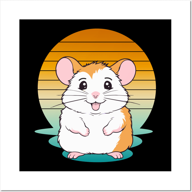 adorable Hamster Lover birthday cool splotch paint Wall Art by greatnessprint